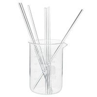 Different Sizes Wide Mouth Bottle Reusable Clear Glass Stirring Rod With