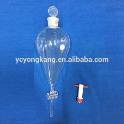 Laboratory GLassware separatory funnel pear shape cylinder shape cordial